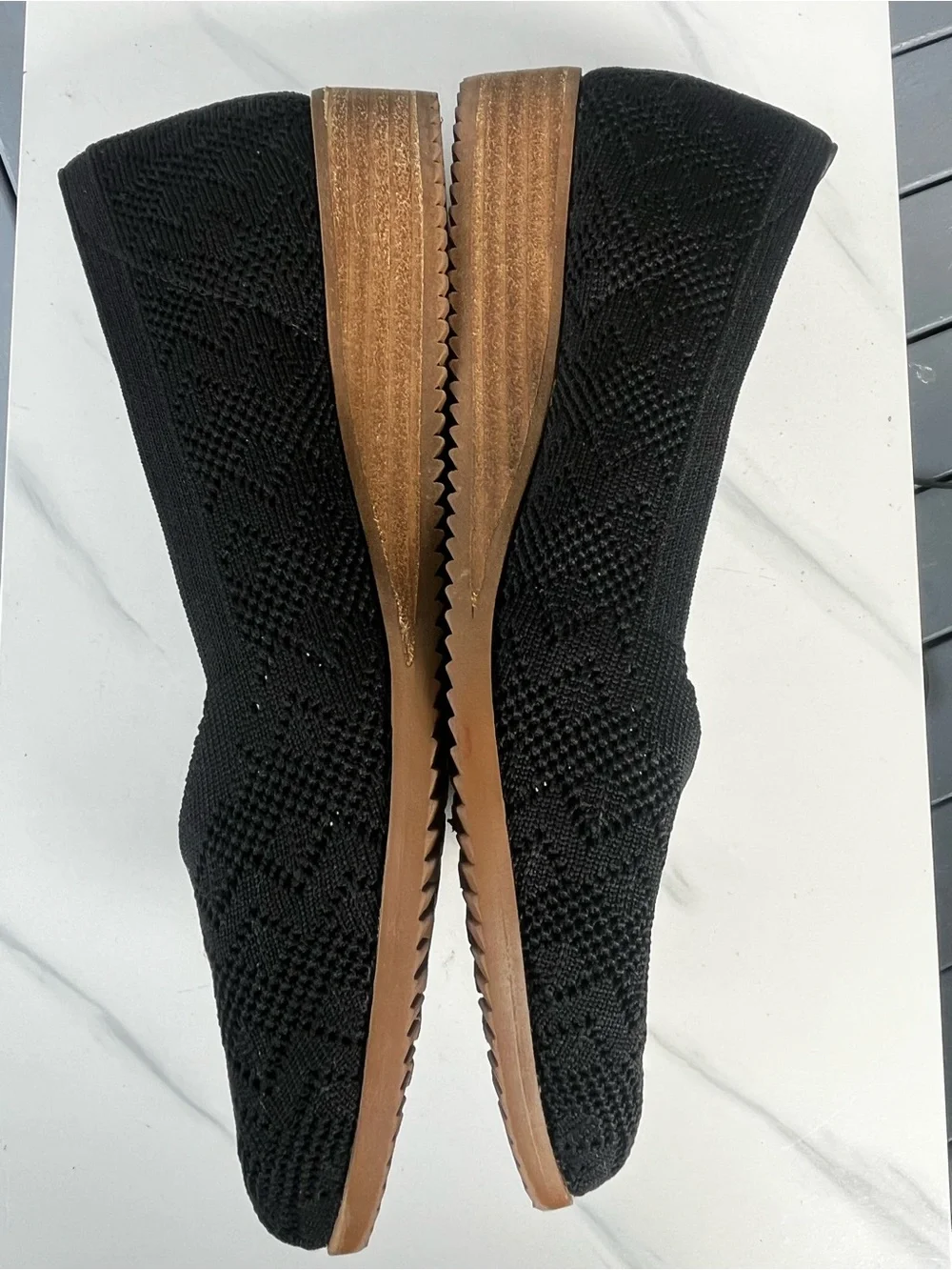 Skechers Black Memory Foam Knit Flats
